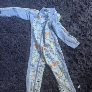 Kids Shark Print One Piece Caden lane 6-12 months